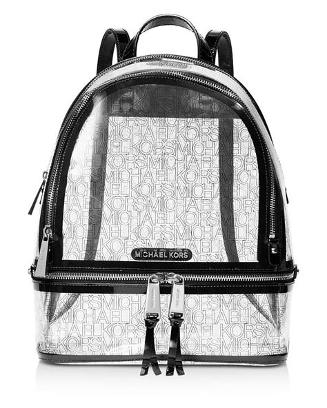 clear michael kors backpack|Michael Kors transparent bag.